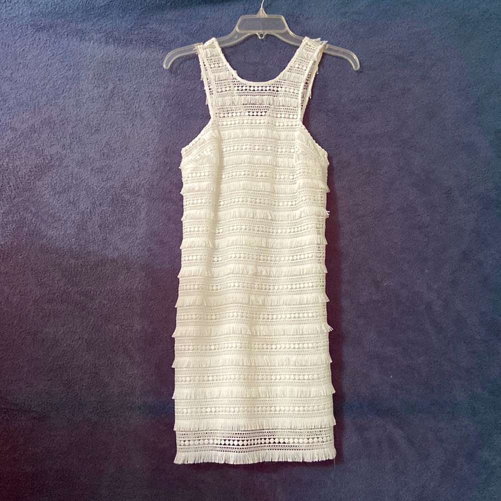 ALI & JAY Los Angeles white frill dress size XS